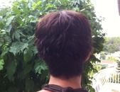 Coupe courte vue de dos en extérieur